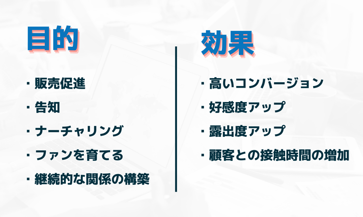 htmlメールの目的と効果